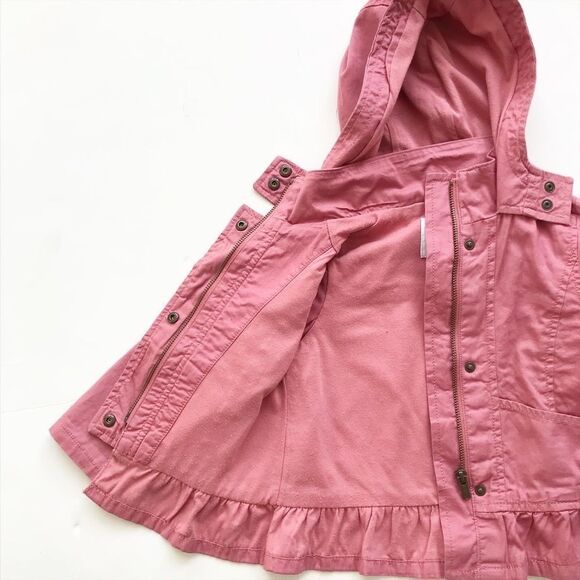 Old Navy pink hooded peplum  jacket EUC 3T - Picture 4 of 6